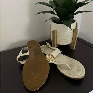Tory Burch white/gold sandals